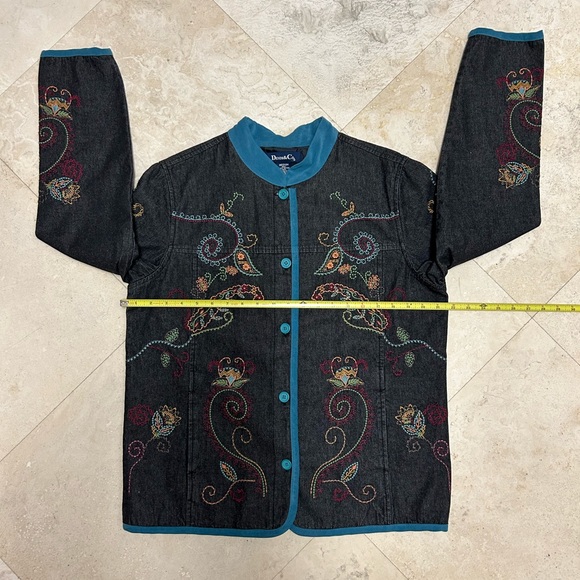 Denim & Co Embroidered Jeans Jacket - Picture 6 of 9